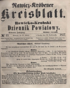 Rawicko-Krobski Dziennik Powiatowy. 1857.10.28 R. 7 Nr 43