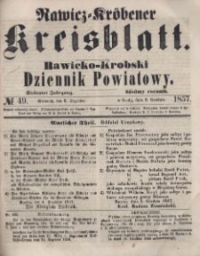 Rawicko-Krobski Dziennik Powiatowy. 1857.12.09 R. 7 Nr 49