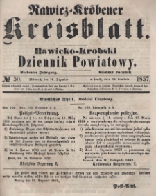 Rawicko-Krobski Dziennik Powiatowy. 1857.12.16 R. 7 Nr 50