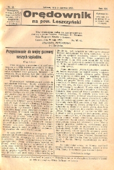 Orędownik na powiat Leszczyński 1933.06.03 R.13 Nr 22