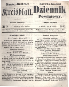 Rawicko-Krobski Dziennik Powiatowy. 1852.02.04 R. 2 Nr 5
