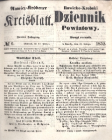 Rawicko-Krobski Dziennik Powiatowy. 1852.02.11 R. 2 Nr 6