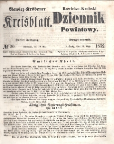 Rawicko-Krobski Dziennik Powiatowy. 1852.05.19 R. 2 Nr 20