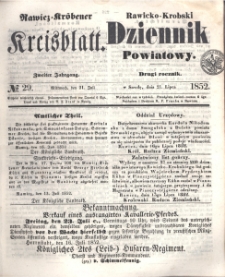 Rawicko-Krobski Dziennik Powiatowy. 1852.07.21 R. 2 Nr 29