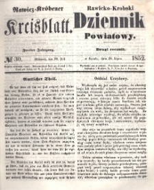 Rawicko-Krobski Dziennik Powiatowy. 1852.07.28 R. 2 Nr 30