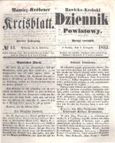Rawicko-Krobski Dziennik Powiatowy. 1852.11.03 R. 2 Nr 44