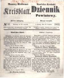 Rawicko-Krobski Dziennik Powiatowy. 1852.12.22 R. 2 Nr 51