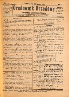 Orędownik Urzędowy Powiatu Leszczyńskiego 1928.03.31 R.9 Nr 13
