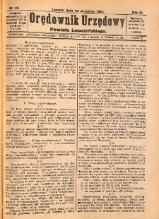 Orędownik Urzędowy Powiatu Leszczyńskiego 1928.09.29 R.9 Nr 40