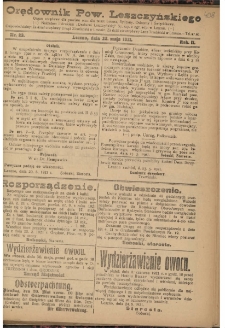 Orędownik Powiatu Leszczyńskiego 1921.05.28 R. 2 Nr 23