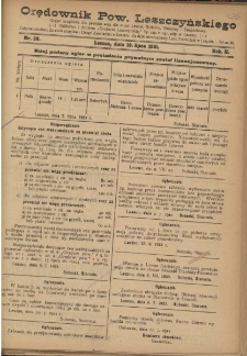 Orędownik Powiatu Leszczyńskiego 1921.07.16 R. 2 Nr 30