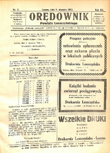 Orędownik Powiatu Leszczyńskiego 1932.01.09 R.12 Nr 2