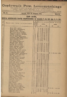 Orędownik Powiatu Leszczyńskiego 1921.08.20 R. 2 Nr 37