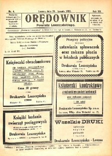 Orędownik Powiatu Leszczyńskiego 1932.01.23 R.12 Nr 4