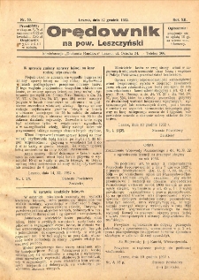 Orędownik na powiat Leszczyński 1932.12.17 R.12 Nr 50
