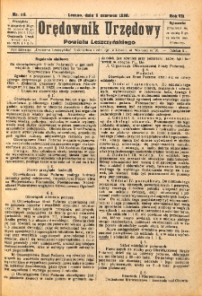Orędownik Urzędowy Powiatu Leszczyńskiego 1926.06.02 R.7 Nr 26