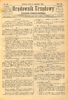 Orędownik Urzędowy Powiatu Leszczyńskiego 1926.08.14 R.7 Nr 38