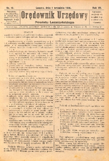 Orędownik Urzędowy Powiatu Leszczyńskiego 1926.09.01 R.7 Nr 43