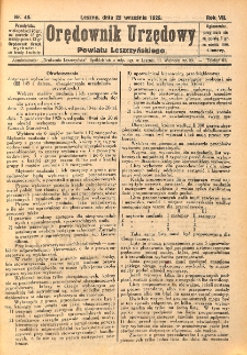 Orędownik Urzędowy Powiatu Leszczyńskiego 1926.09.22 R.7 Nr 46
