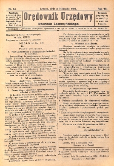 Orędownik Urzędowy Powiatu Leszczyńskiego 1926.11.03 R.7 Nr 54