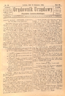 Orędownik Urzędowy Powiatu Leszczyńskiego 1926.11.10 R.7 Nr 56
