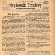 Orędownik Urzędowy Powiatu Leszczyńskiego 1923.03.10 R.4 Nr 11